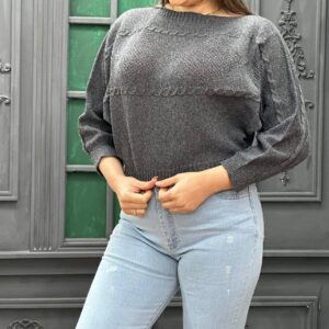 نیم تنه بافت طرح دار