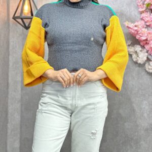 کراپ بافت آستین پاکتی